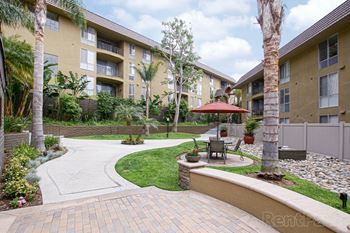 The Summit at Point Loma Lush Courtyard